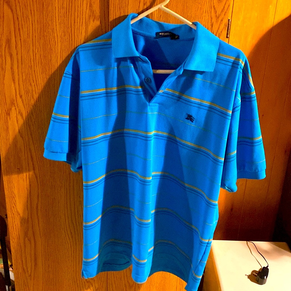 Blue Burberry polo extra large